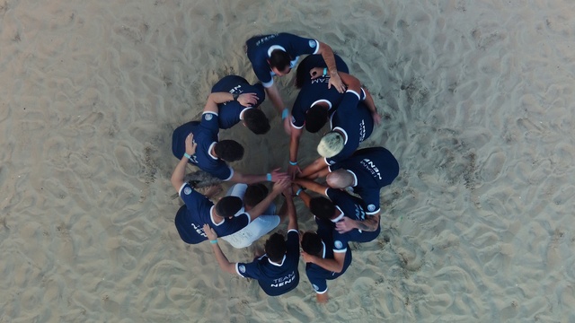 Video Reference: Water, Gesture, Petal, Art, Electric blue, Circle, Symmetry, Fashion accessory, Beach, Glass