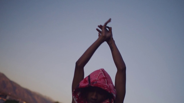 Video Reference: Sky, Hand, Flash photography, Gesture, Happy, Finger, Elbow, People in nature, Hat, Travel