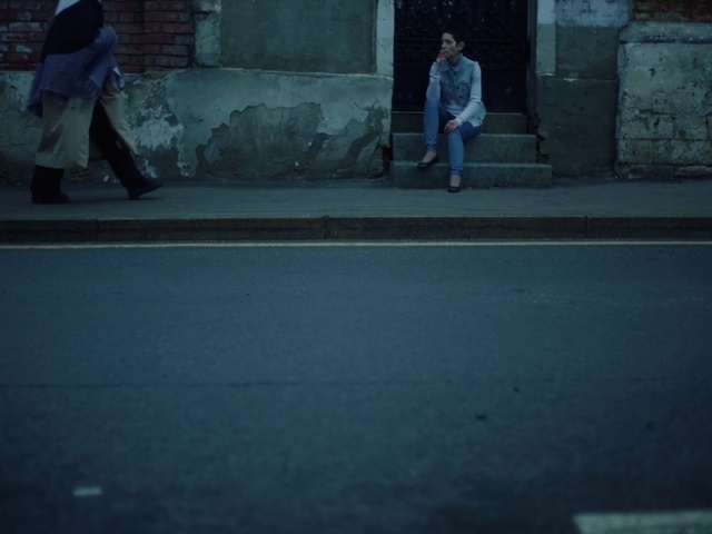 Video Reference: Footwear, Shoe, Leg, Blue, Road surface, Black, Infrastructure, Asphalt, Standing, Grey