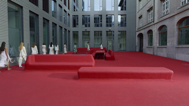 Video Reference: Building, Window, Interior design, Architecture, Flooring, Floor, Urban design, Material property, Real estate, Art