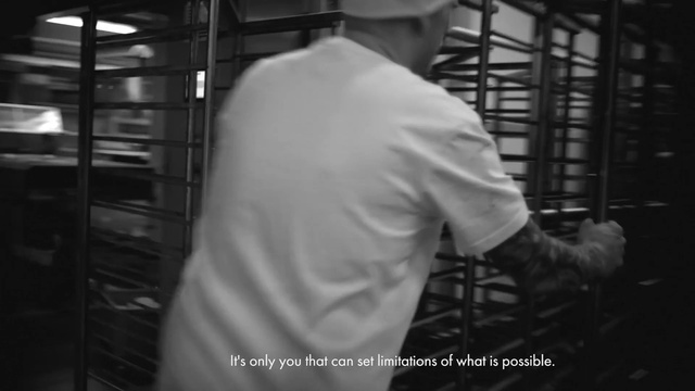Video Reference: Sleeve, Flash photography, Hat, Monochrome, Monochrome photography, Dress shirt, Darkness, Elbow, Metal, Formal wear