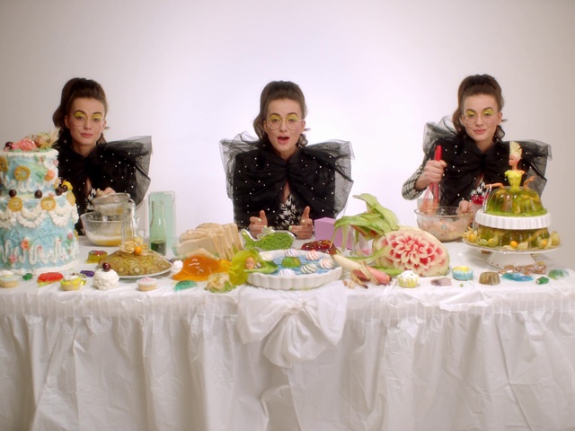 Video Reference: Food, Table, Tableware, Sharing, Plate, Tablecloth, Cuisine, People, Jacket, Event