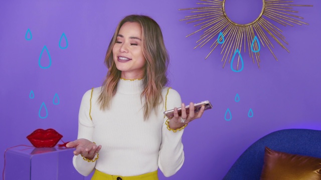 Video Reference: Smile, Gesture, Yellow, Electric blue, Happy, Event, Fun, T-shirt, Design, Fashion design