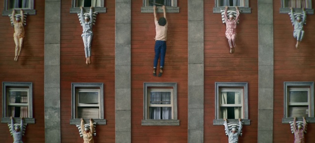 Video Reference: Window, Property, Building, White, Fixture, Brick, Wall, Brickwork, Line, Red