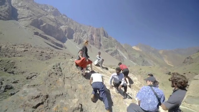 Video Reference: Sky, Mountain, Terrain, Bedrock, Travel, Mountainous landforms, Formation, Slope, Mountain range, Landscape