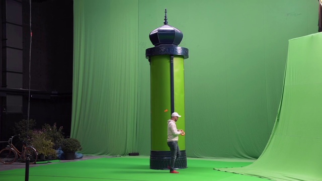Video Reference: Plant, Green, Tower, Building, Grass, Terrestrial plant, Cylinder, Gas, Art, Magenta