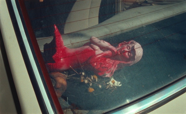 Video Reference: Window, Hood, Automotive design, Dress, Automotive lighting, Art, Motor vehicle, Vehicle door, Automotive exterior, Pink