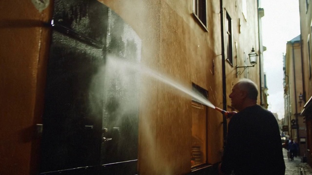 Video Reference: Water, Road surface, Building, Asphalt, Gas, Smoke, Tints and shades, Road, Glass, City