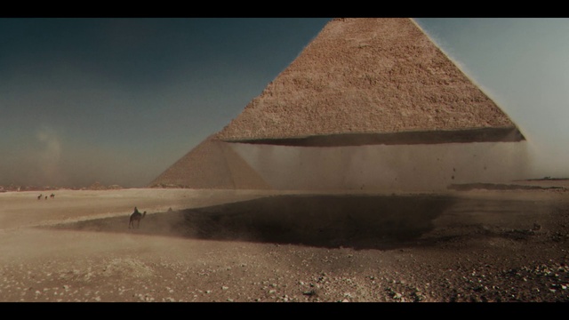 Video Reference: Sky, Ecoregion, Pyramid, Triangle, Atmospheric phenomenon, Landscape, Tints and shades, Travel, Horizon, Monument