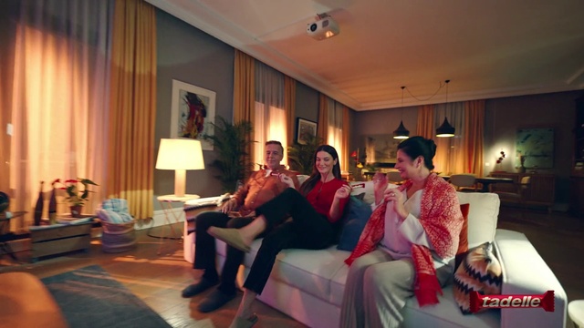 Video Reference: Smile, Comfort, Picture frame, Lamp, Houseplant, Couch, Interior design, Curtain, Living room, Real estate