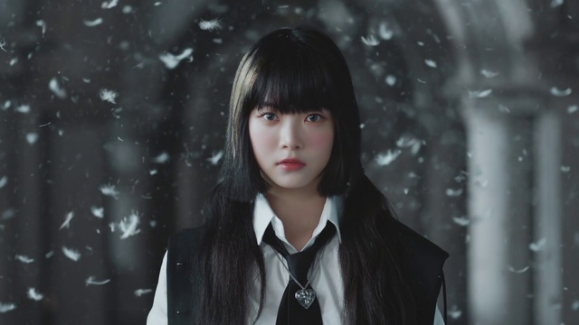 Video Reference: Lip, Hairstyle, Facial expression, Flash photography, Black hair, Tie, Eyelash, Blazer, Bangs, Step cutting
