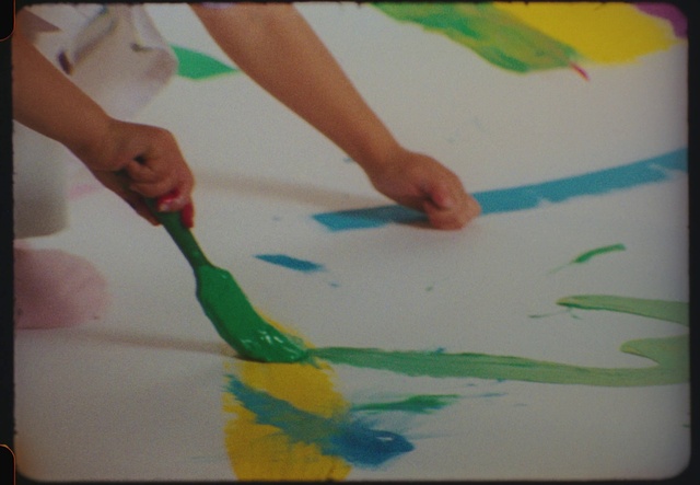 Video Reference: Art paint, Paint, Yellow, Gesture, Finger, Art, Rectangle, Painting, Tints and shades, Artist