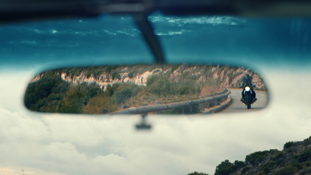 Video Reference: Water, Sky, Landscape, Mountainous landforms, Mountain range, Horizon, Lake, Reflection, Hill, Windshield