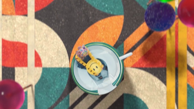 Video Reference: Orange, Textile, Wood, Art, Line, Pattern, Circle, Paint, Indoor games and sports, Recreation