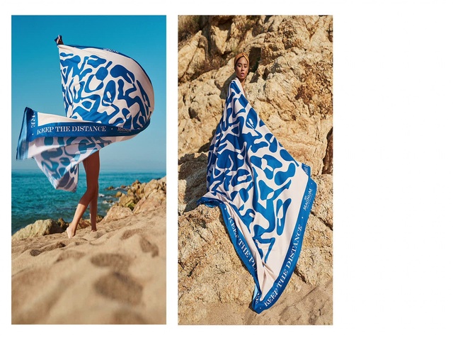 Video Reference: Azure, Triangle, Art, Font, Beach, Rectangle, Electric blue, Landscape, Pattern, Design