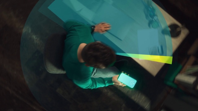 Video Reference: Hood, World, Gesture, T-shirt, Space, Circle, Electric blue, Fun, Science, Art