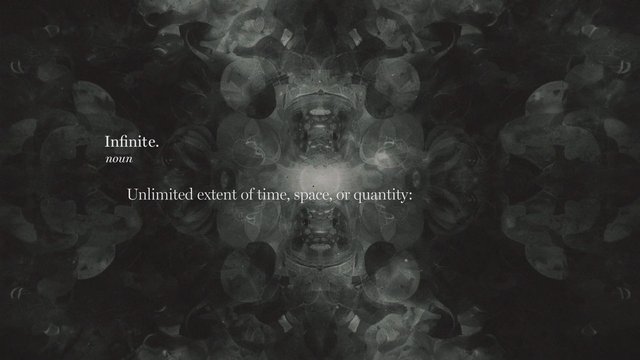 Video Reference: abstract, text, definition, infinite, dark background, mirrored, symmetry, typography, quote, minimal, monochrome, design, template, screen, surreal, pattern