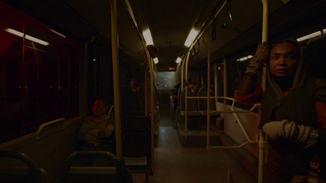 Video Reference: Train, Vehicle, Mode of transport, Rolling stock, Public transport, Passenger car, Passenger, Symmetry, Darkness, Metro