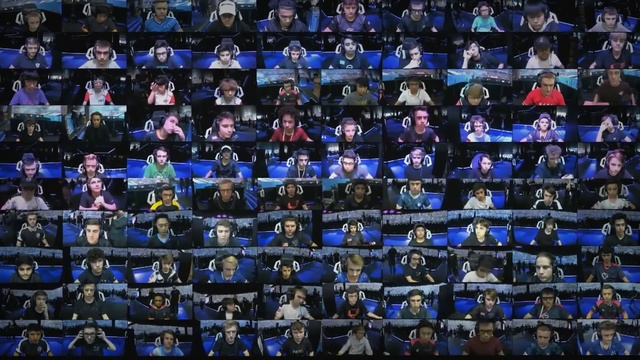 Video Reference: Blue, Electric blue, Crowd, Groundcover, Event, Audience, Fan, Public event, Clock, Entertainment