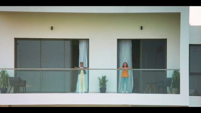 Video Reference: Building, Window, Rectangle, Plant, Dress, Line, Art, Tints and shades, Facade, Shade