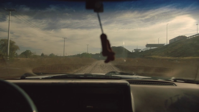 Video Reference: Cloud, Sky, Hood, Automotive mirror, Motor vehicle, Car, Window, Windscreen wiper, Rear-view mirror, Asphalt