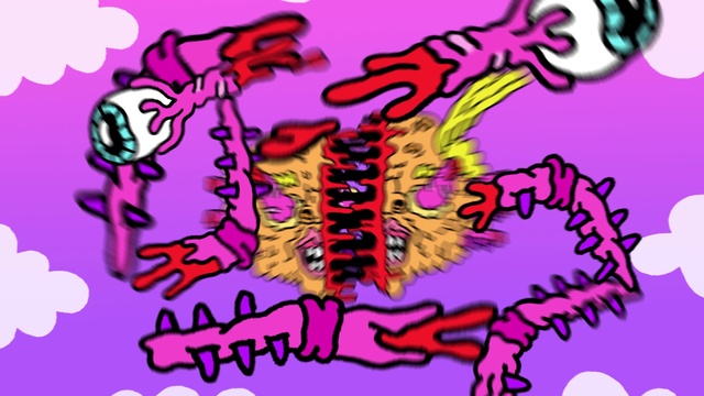 Video Reference: Organism, Font, Pink, Art, Magenta, Symmetry, Pattern, Electric blue, Graphics, Visual arts