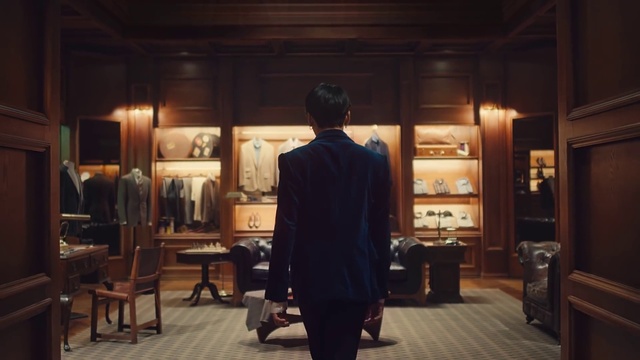 Video Reference: Hat, Picture frame, Luggage and bags, Event, Formal wear, Table, Bag, Display case, Retail, City