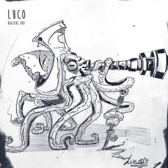 Video Reference: Jaw, Font, Sleeve, Art, Illustration, Drawing, Fictional character, Handwriting, Ink, Line art