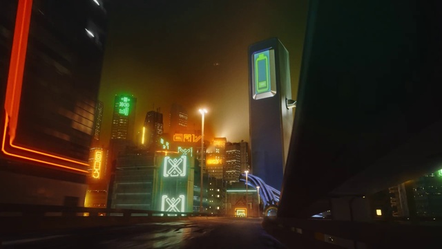 Video Reference: Automotive lighting, Sky, Building, Street light, Road surface, Tower block, Electricity, Skyscraper, Headlamp, City