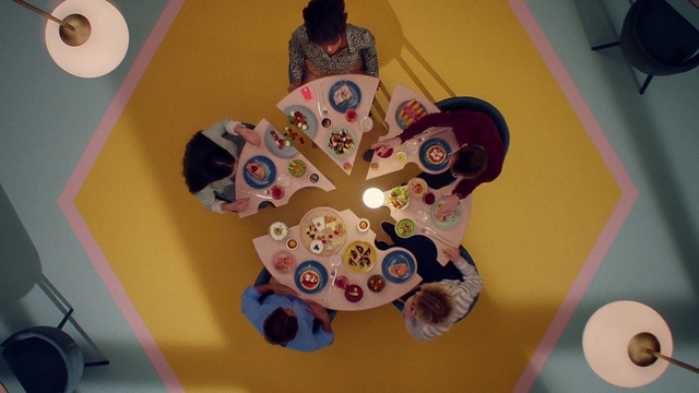 Video Reference: Art, Pink, Wall, Creative arts, Wood, Desk, Circle, Space, Font, Plastic