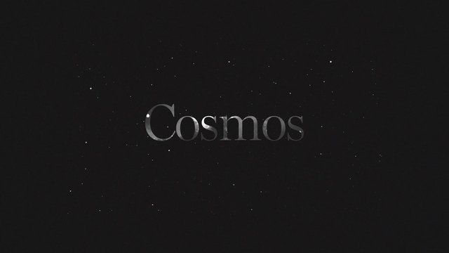 Video Reference: cosmos, space, stars, starfield, title, text, dark background, astronomy, universe, nebula, minimal, abstract
