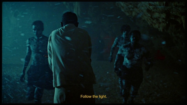 Video Reference: Midnight, Movie, Event, Font, Entertainment, Electric blue, Darkness, Visual arts, Fictional character, Hat