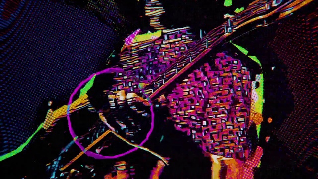 Video Reference: Purple, Magenta, Entertainment, Art, Pattern, Electric blue, Event, Graphics, Neon, Visual arts