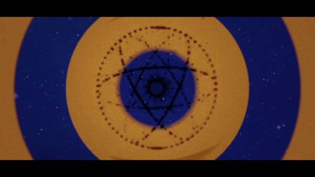 Video Reference: Rectangle, Font, Circle, Symmetry, Electric blue, Astronomical object, Pattern, Screenshot, Paint, Graphics