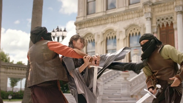 Video Reference: Cloud, Sky, Temple, Gesture, Helmet, Interaction, Window, Building, Event, Travel