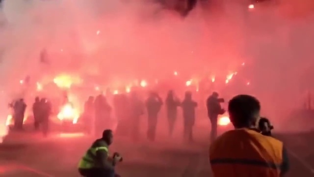 Video Reference: Entertainment, Atmospheric phenomenon, Red, Fun, Heat, Crowd, Gas, Magenta, Event, Fog