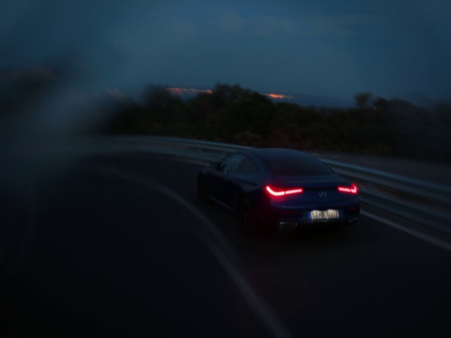 Video Reference: Automotive lighting, Vehicle, Sky, Automotive tail & brake light, Car, Automotive design, Personal luxury car, Automotive exterior, Asphalt, Tints and shades