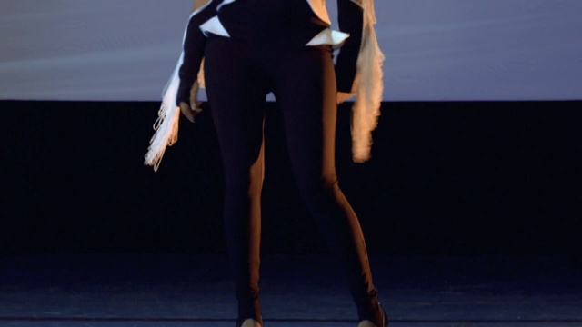 Video Reference: One-piece garment, Dress, Runway, Basic pump, Knee, Thigh, Waist, Art, Entertainment, Performing arts