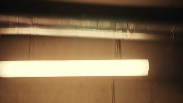 Video Reference: Wood, Fluorescent lamp, Tints and shades, Rectangle, Font, Ceiling, Ceiling fixture, Light fixture, Plywood, Shade