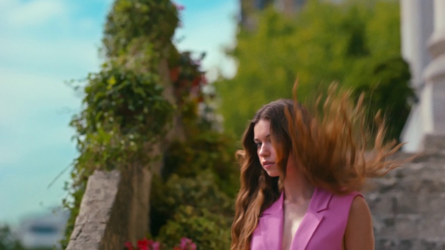 Video Reference: Hair, Head, Lip, Shoulder, Sky, Botany, Leaf, Happy, Plant, Flash photography