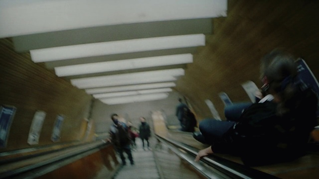 Video Reference: Grey, Floor, Wood, Flooring, Stairs, Escalator, Art, Room, Ceiling, City