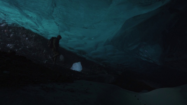 Video Reference: Mountainous landforms, Ice cave, Geological phenomenon, Mountain, Formation, Mountain range, Ice cap, Landscape, Glacial landform, Electric blue