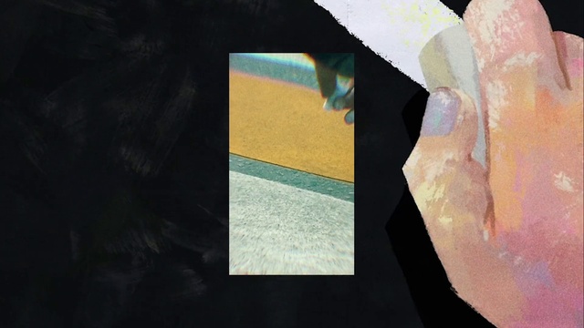 Video Reference: Paint, Art, Rectangle, Tints and shades, Font, Wood, Pattern, Circle, Electric blue, Human leg