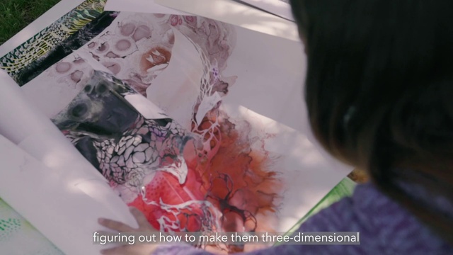 Video Reference: Eyelash, Plant, Petal, Art, Font, Event, Fashion design, Magenta, Pattern, Fashion accessory