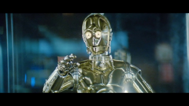 Video Reference: Hood, Automotive lighting, Electric blue, Art, Motor vehicle, C-3po, Fictional character, Transparent material, Automotive design, Classic car
