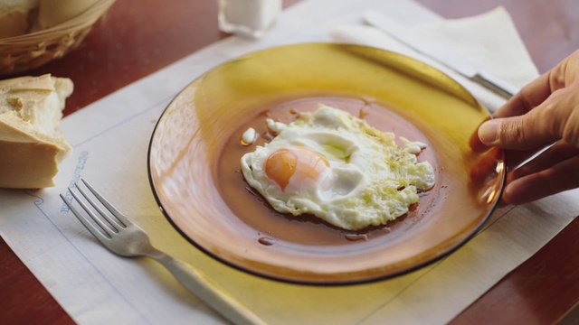 Video Reference: Food, Tableware, Table, Plate, Ingredient, Dishware, Kitchen utensil, Recipe, Egg yolk, Fork