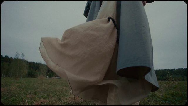 Video Reference: Sky, Plant, Natural environment, Gesture, Grass, Art, Tree, Tints and shades, Grassland, Linens
