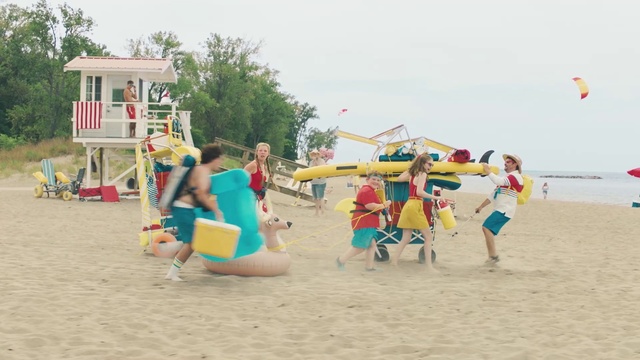 Video Reference: Sky, Shorts, People on beach, Plant, Tree, Beach, Swimwear, Body of water, Travel, Leisure