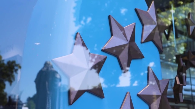 Video Reference: Sky, Blue, Window, Triangle, Organism, Creative arts, Art, Star, Automotive wheel system, Tints and shades