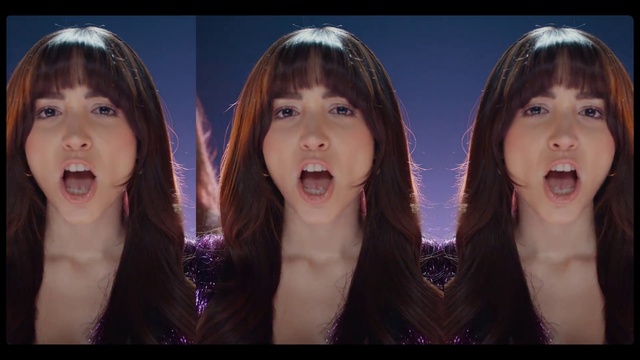 Video Reference: Hair, Nose, Head, Lip, Chin, Eye, Eyelash, Mouth, Purple, Flash photography